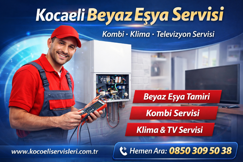 Kocaeli beyaz eşya servisi teknisyeni buzdolabı ve kombi tamiri yaparken, Kocaeli kombi klima televizyon teknik servis hizmeti